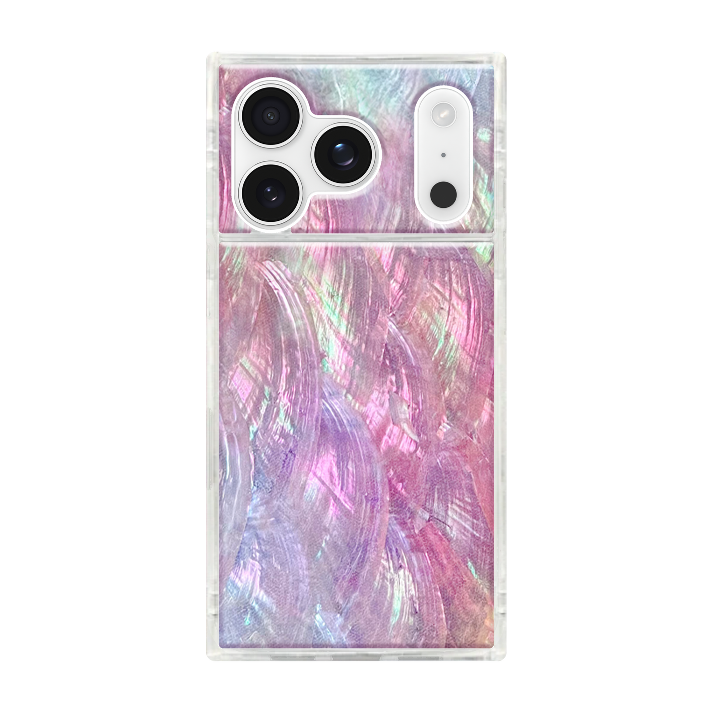 FLAUNT Square Printed MagSafe Case for iPhone 17 Pro - Pink Mother of Pearl
