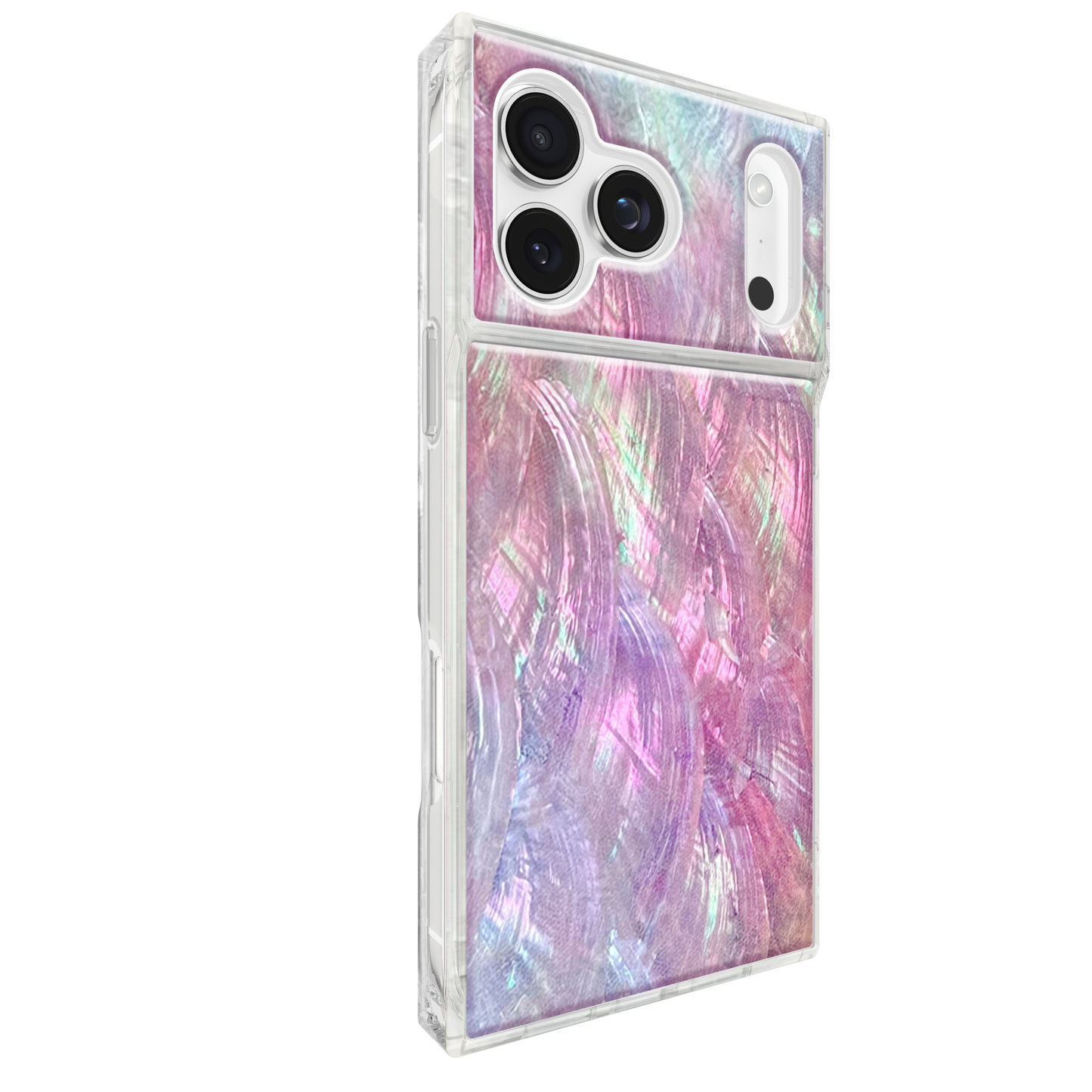 FLAUNT Square Printed MagSafe Case for iPhone 17 Pro Max - Pink Mother of Pearl