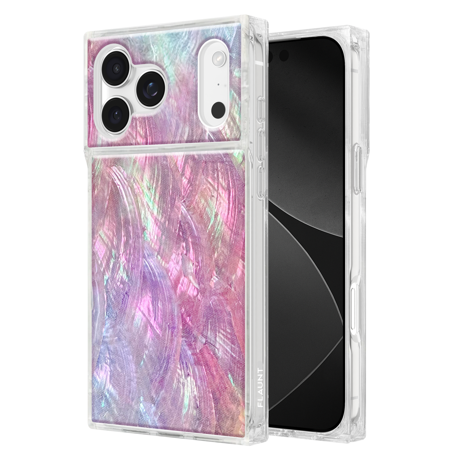 FLAUNT Square Printed MagSafe Case for iPhone 17 Pro Max - Pink Mother of Pearl