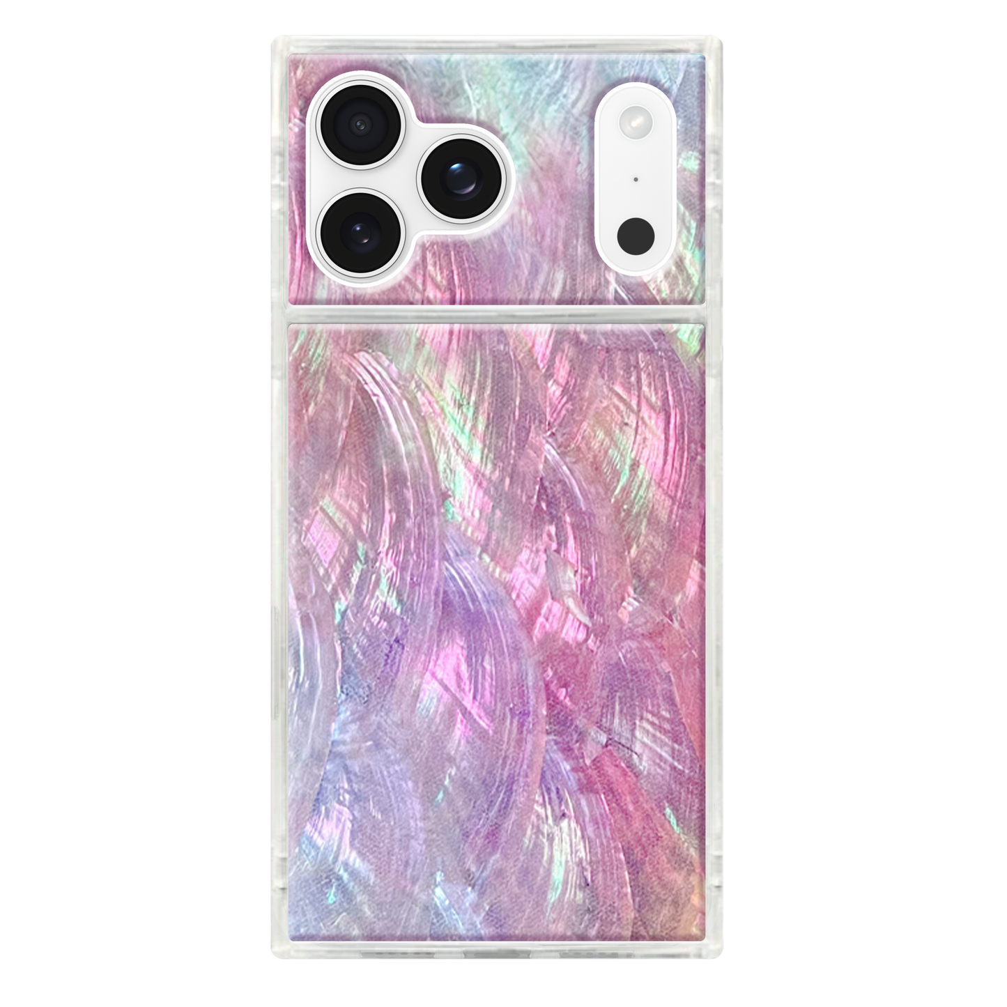 FLAUNT Square Printed MagSafe Case for iPhone 17 Pro Max - Pink Mother of Pearl