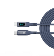 FUNCTION101 Smart Cable 60W USB C to USB C Digital Display 1.5M Freebie - Light Blue