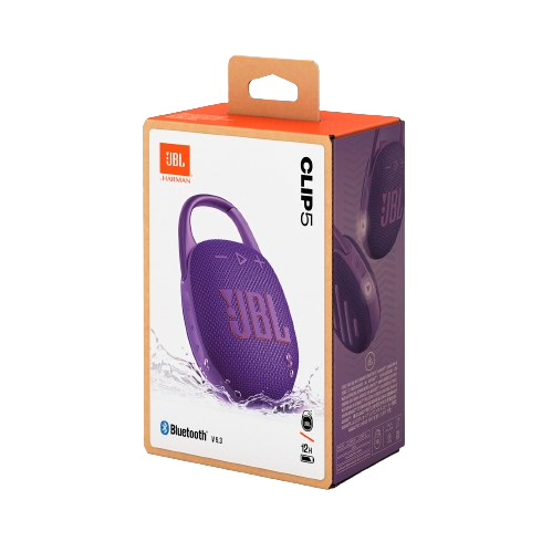 JBL Clip 5 Portable Bluetooth Speaker - Purple