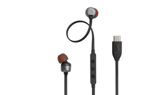JBL Tune 310C USB-C In-Ear Wired Earphones - Black