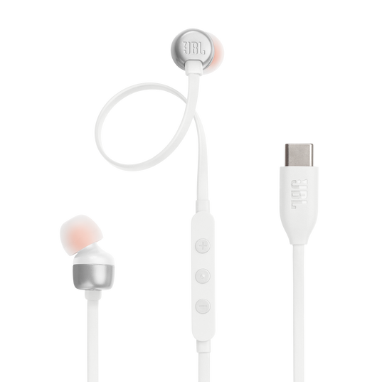 JBL Tune 310C USB-C In-Ear Wired Earphones - White
