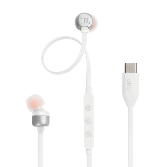 JBL Tune 310C USB-C In-Ear Wired Earphones - White