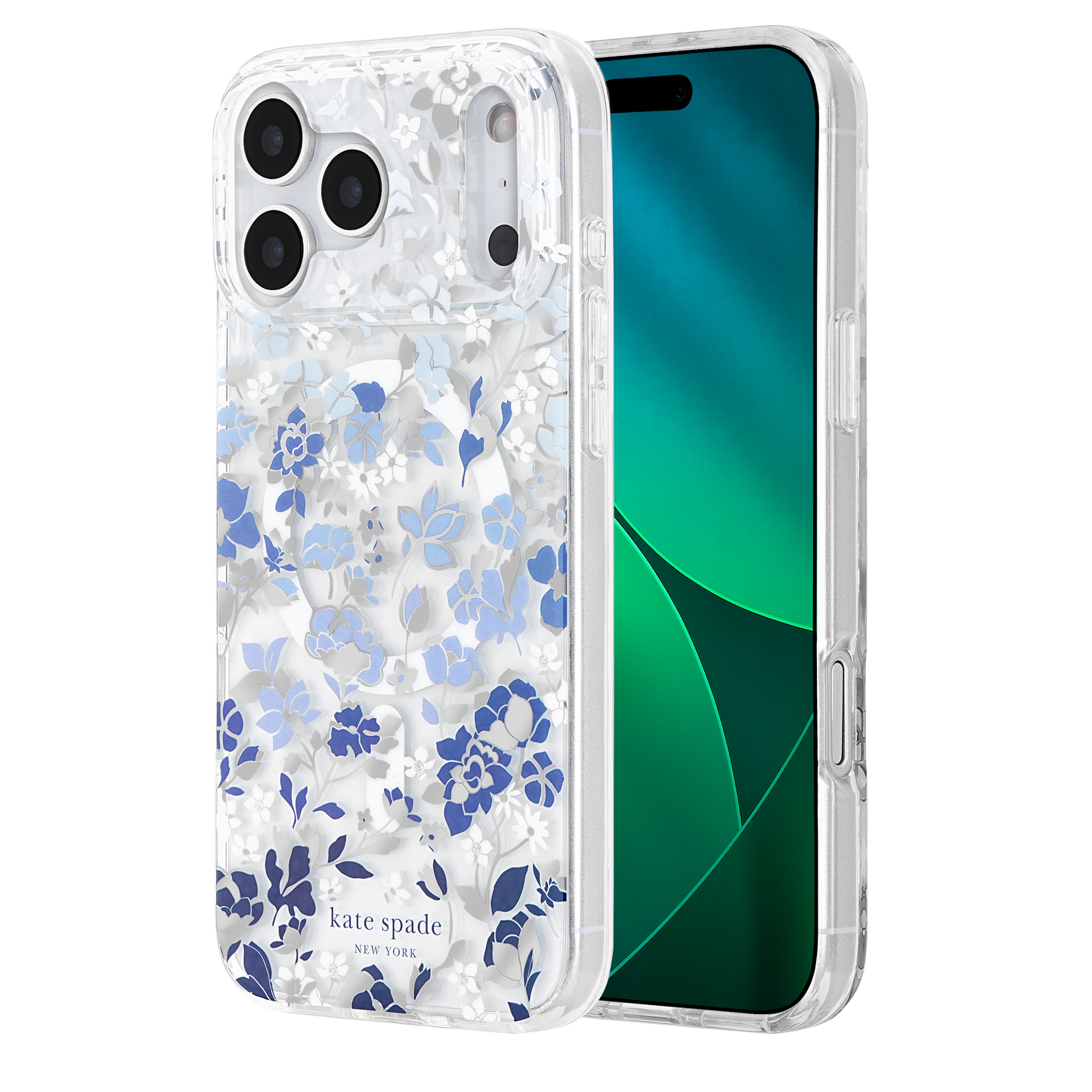 KATE SPADE Printed MagSafe Case for iPhone 17 Pro Max - Flowerbed Blue