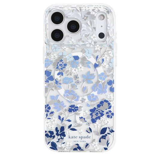 KATE SPADE Printed MagSafe Case for iPhone 17 Pro Max - Flowerbed Blue