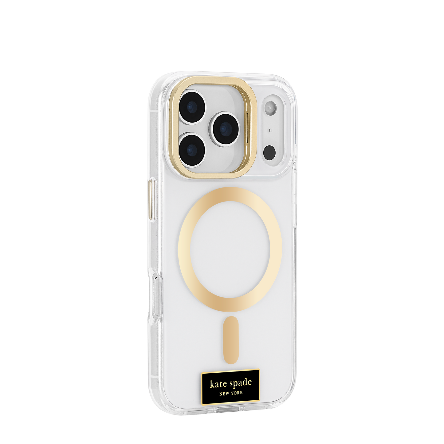 KATE SPADE Icon with Stand MagSafe Case for iPhone 17 Pro - Clear/Gold