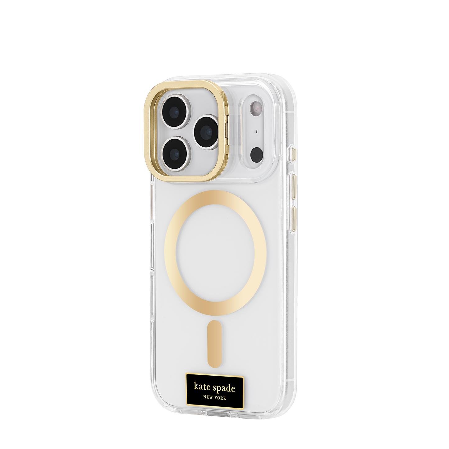 KATE SPADE Icon with Stand MagSafe Case for iPhone 17 Pro - Clear/Gold
