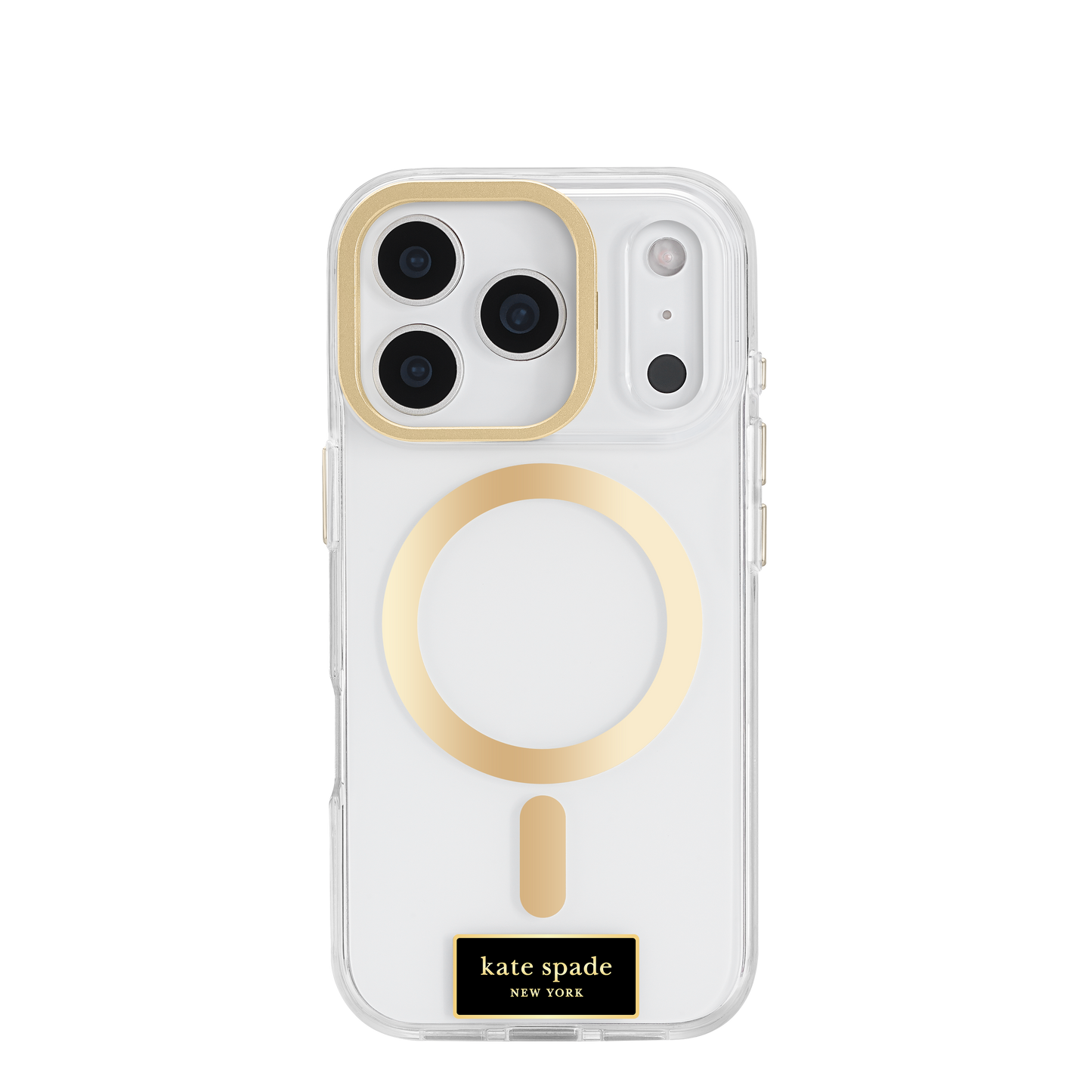 KATE SPADE Icon with Stand MagSafe Case for iPhone 17 Pro - Clear/Gold