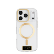 KATE SPADE Icon with Stand MagSafe Case for iPhone 17 Pro - Clear/Gold