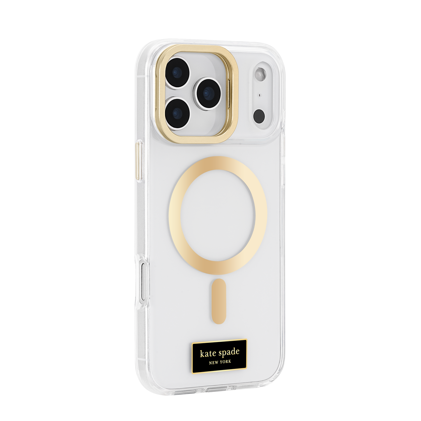 KATE SPADE Icon with Stand MagSafe Case for iPhone 17 Pro Max - Clear/Gold