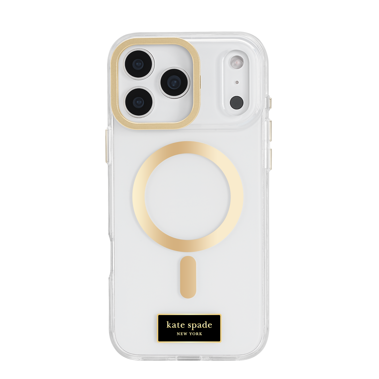 KATE SPADE Icon with Stand MagSafe Case for iPhone 17 Pro Max - Clear/Gold