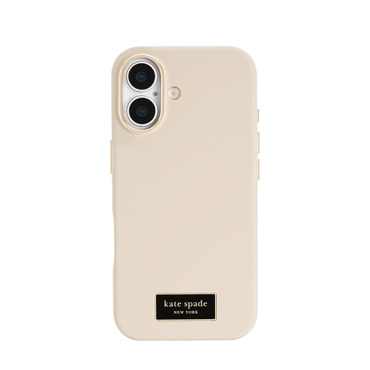 KATE SPADE Silicone Icon MagSafe Case for iPhone 17 - Perfect Beige