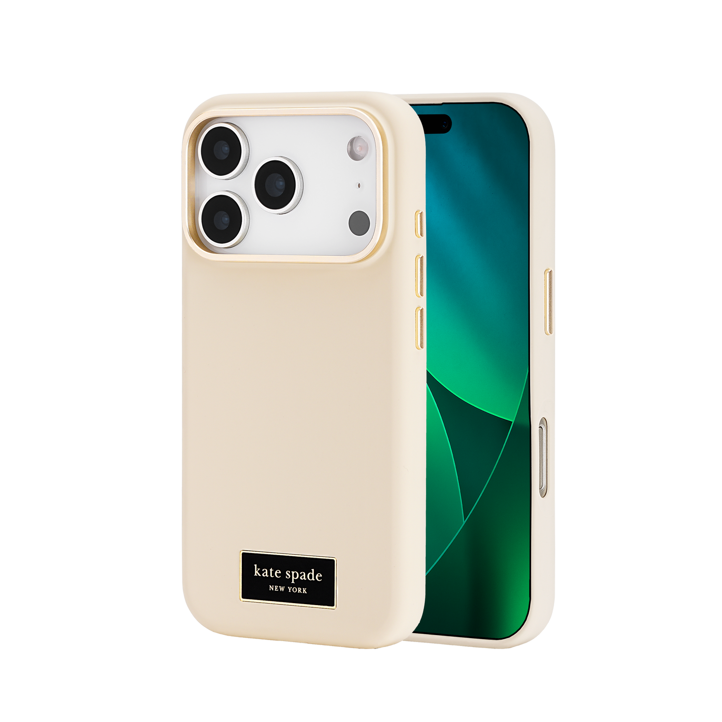 KATE SPADE Silicone Icon MagSafe Case for iPhone 17 Pro - Perfect Beige