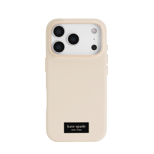 KATE SPADE Silicone Icon MagSafe Case for iPhone 17 Pro - Perfect Beige