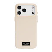 KATE SPADE Silicone Icon MagSafe Case for iPhone 17 Pro Max - Perfect Beige