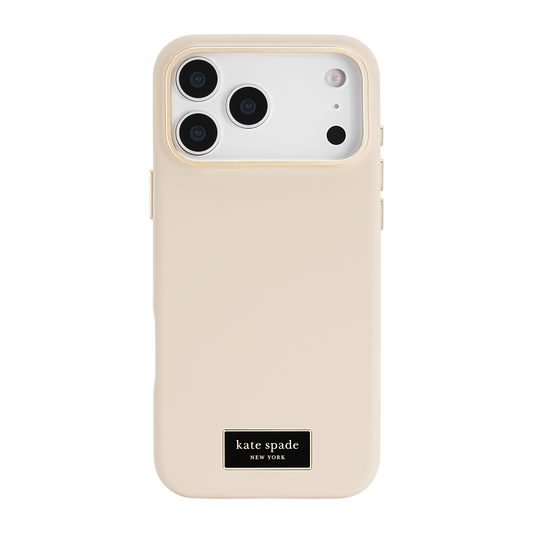 KATE SPADE Silicone Icon MagSafe Case for iPhone 17 Pro Max - Perfect Beige
