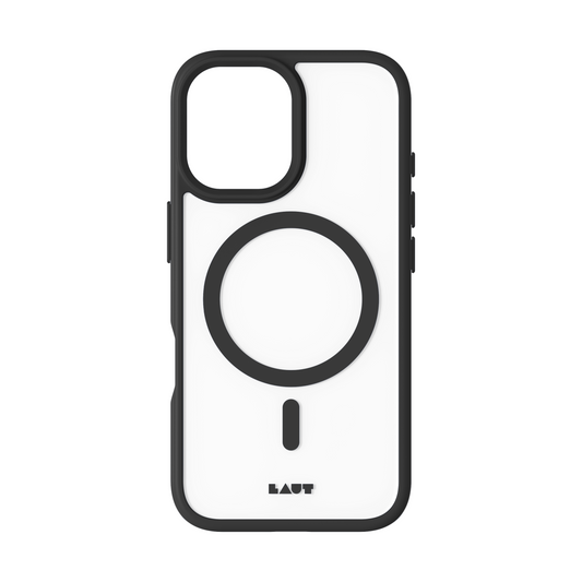 LAUT Huex Protect MagSafe Case for iPhone 16 - Clear/Black (OLD)