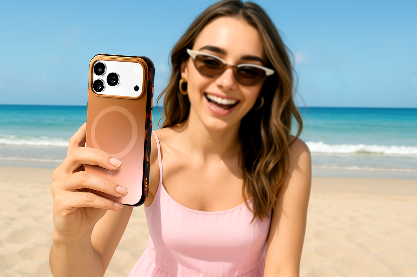 LAUT Huex Wave MagSafe Case for iPhone 17 Pro Max - Caramel Gold