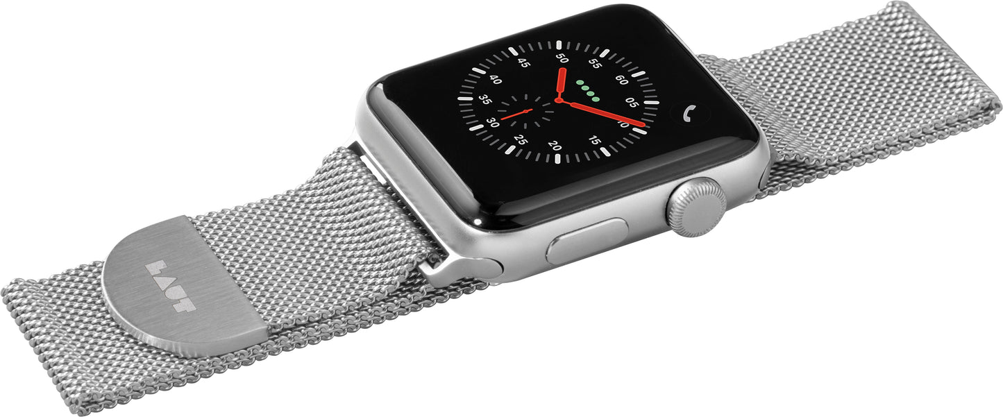 LAUT Steel Loop Watch Strap for Apple Watch 42/44/45 mm - Silver
