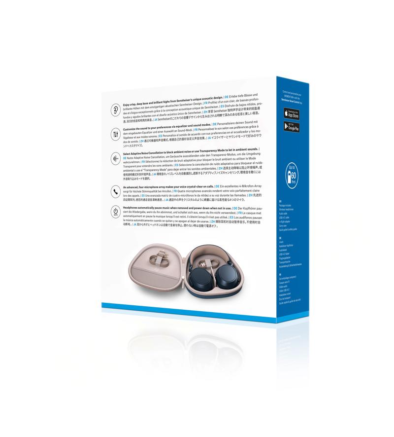 SENNHEISER Momentum 4 Wireless Adaptive Noise Cancelling Over-Ear Heaphones - Denim