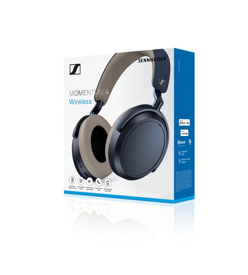 SENNHEISER Momentum 4 Wireless Adaptive Noise Cancelling Over-Ear Heaphones - Denim