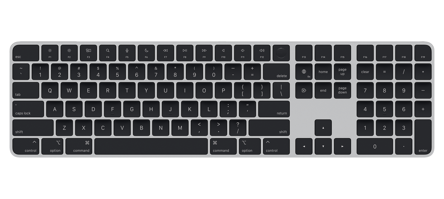 Magic Keyboard with Touch ID and Numeric Keypad for Mac models w/Apple silicon-Black Keys-US English