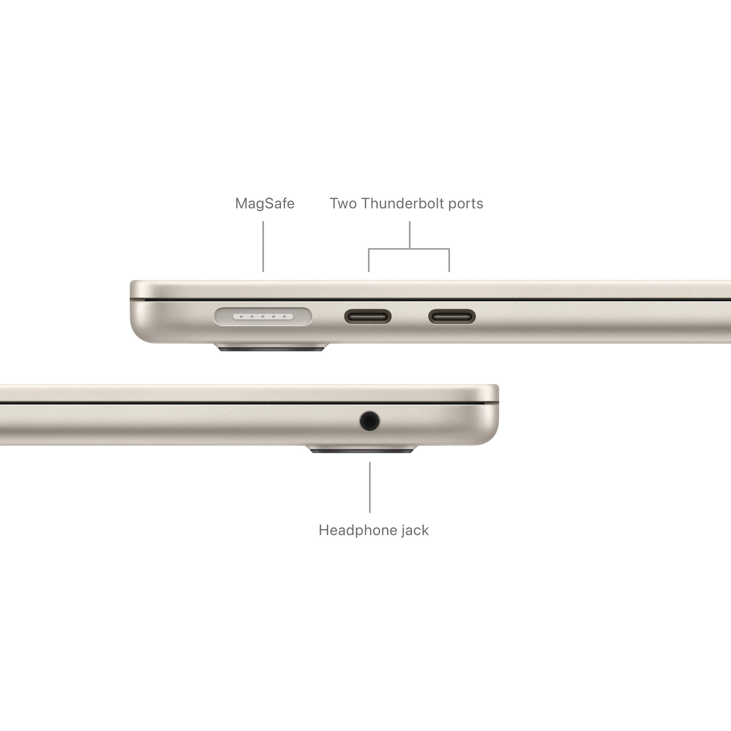 13-inch MacBook Air: Apple M3 chip with 8‑core CPU and 8‑core GPU, 256GB SSD - Starlight