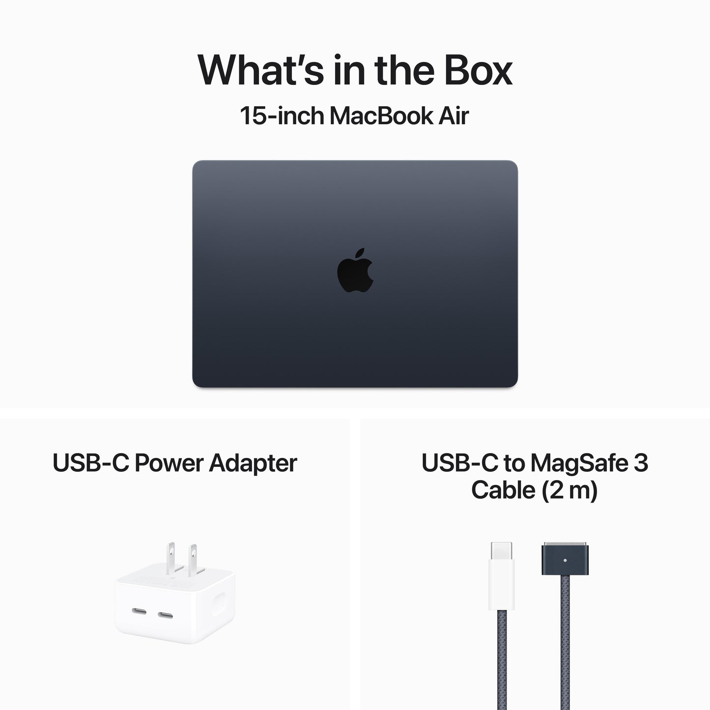 15-inch MacBook Air: Apple M3 chip with 8‑core CPU and 10‑core GPU, 512GB SSD - Midnight