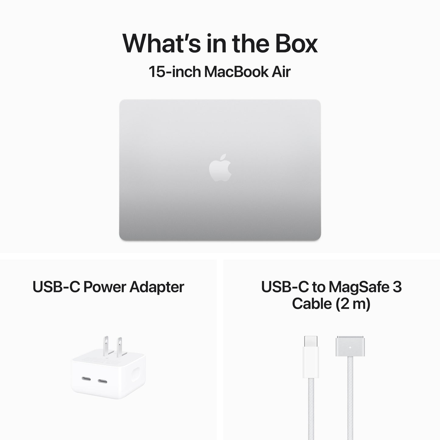 15-inch MacBook Air: Apple M3 chip with 8‑core CPU and 10‑core GPU, 256GB SSD - Silver