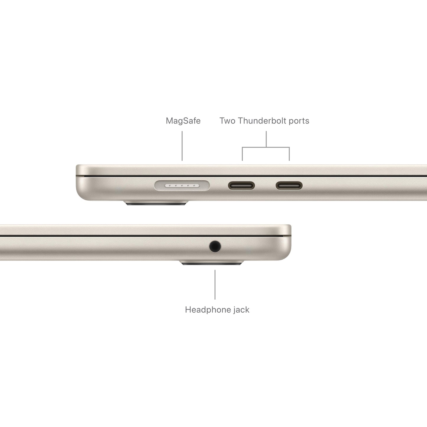 15-inch MacBook Air: Apple M3 chip with 8‑core CPU and 10‑core GPU, 512GB SSD - Starlight