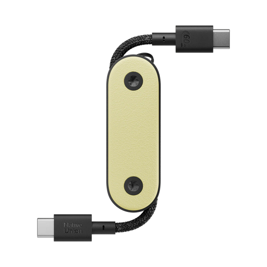 NATIVE UNION USB-C to USB-C Pocket Cable - Lemon