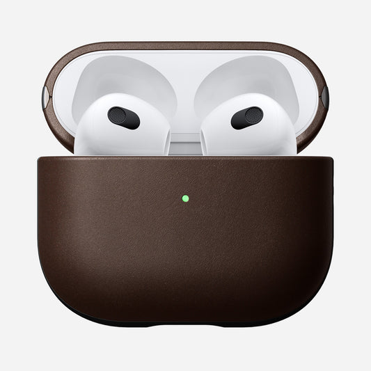 NOMAD Leather Case for AirPods 3rd gen - Rustic Brown