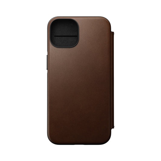 NOMAD Modern Leather Folio/Nomad for iPhone 14 - Brown