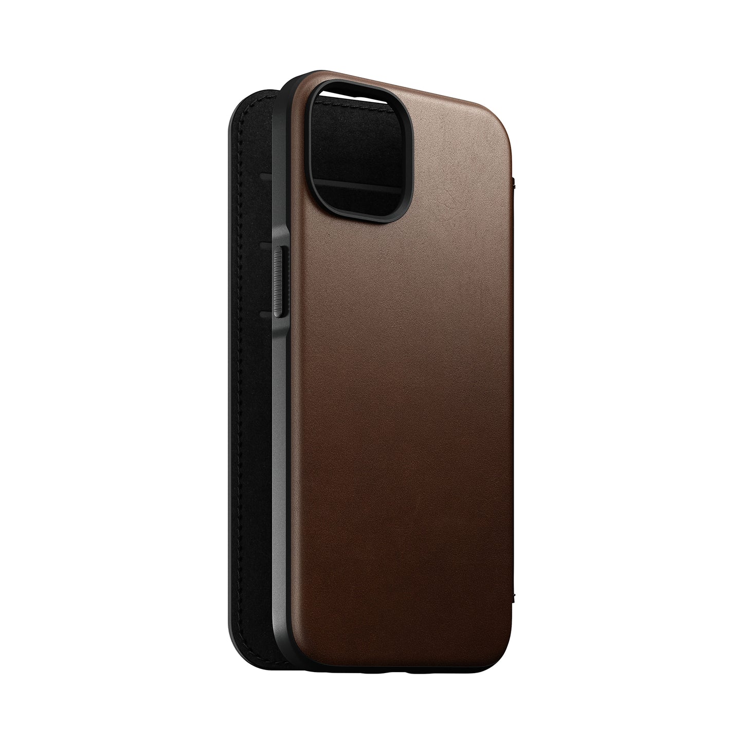 NOMAD Modern Leather Folio/Nomad for iPhone 14 - Brown