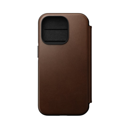 NOMAD Modern Leather Folio/Nomad for iPhone 14 Pro - Brown