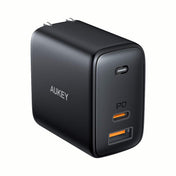 AUKEY Omnia Mix 65W Dual Port USB-C &amp; USB-A PD GaN Wall Charger - Black