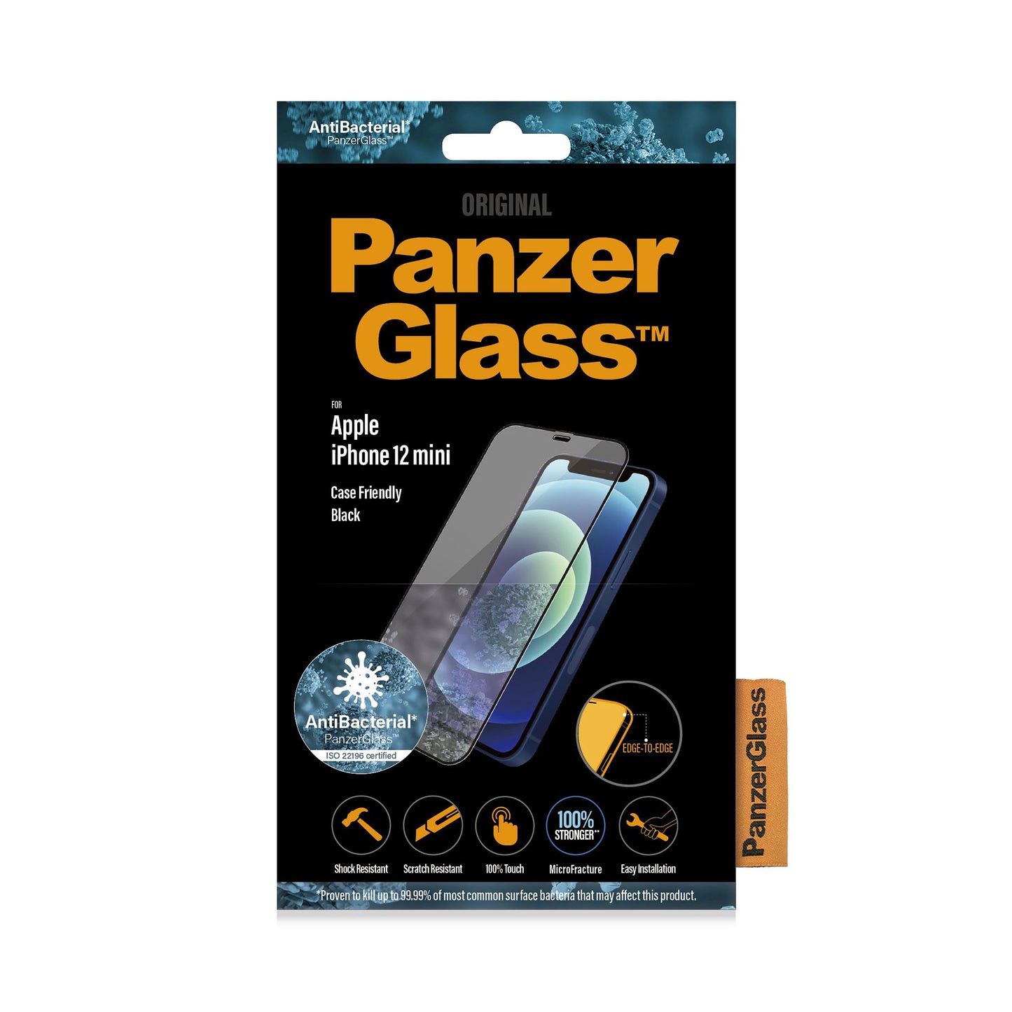 PANZERGLASS Case Friendly Black for iPhone 12 mini - Clear
