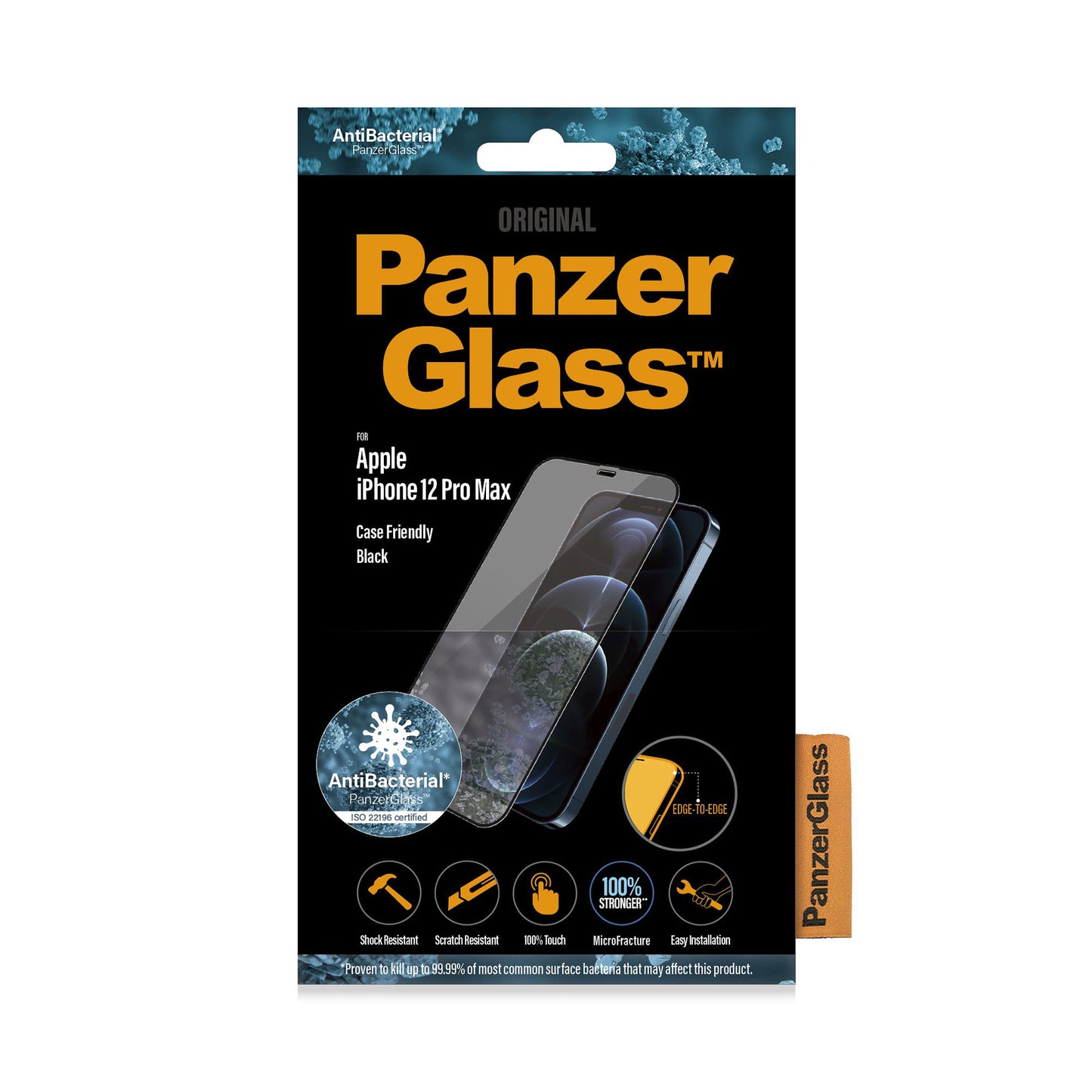 PANZERGLASS Case Friendly Black for iPhone 12 Pro Max - Clear