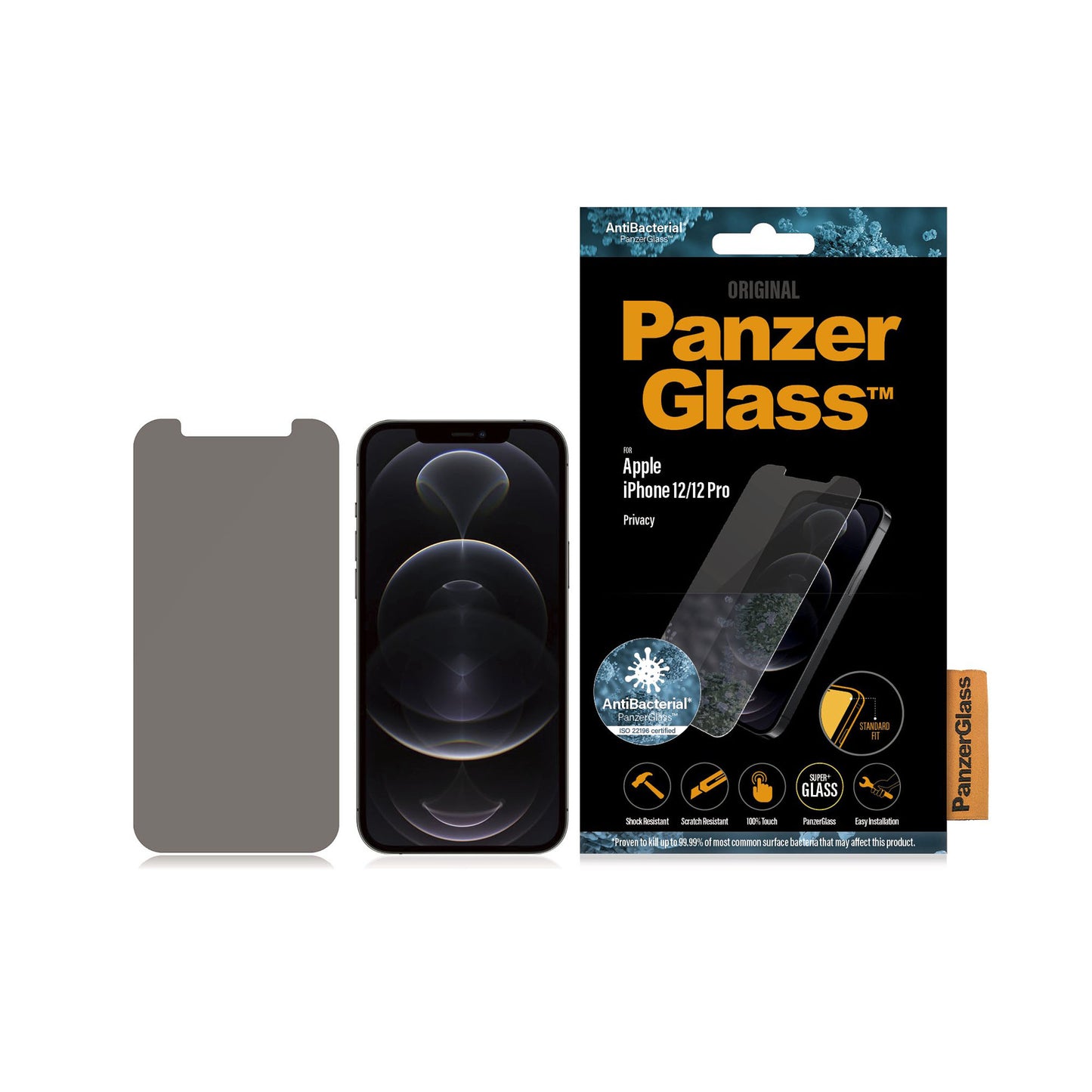 PANZERGLASS Standard Fit for iPhone 12 / 12 Pro - Privacy