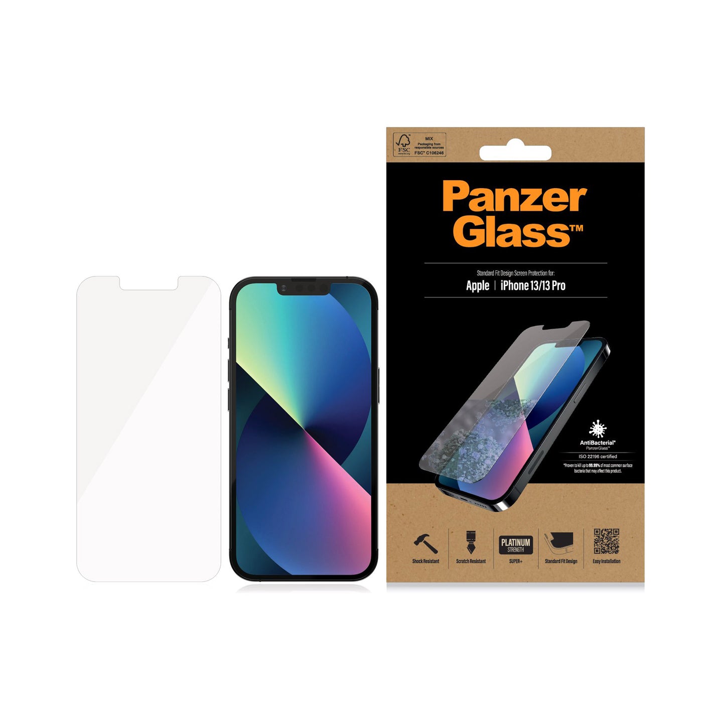 PANZERGLASS Standard Fit for iPhone 13 / 13 Pro - Clear