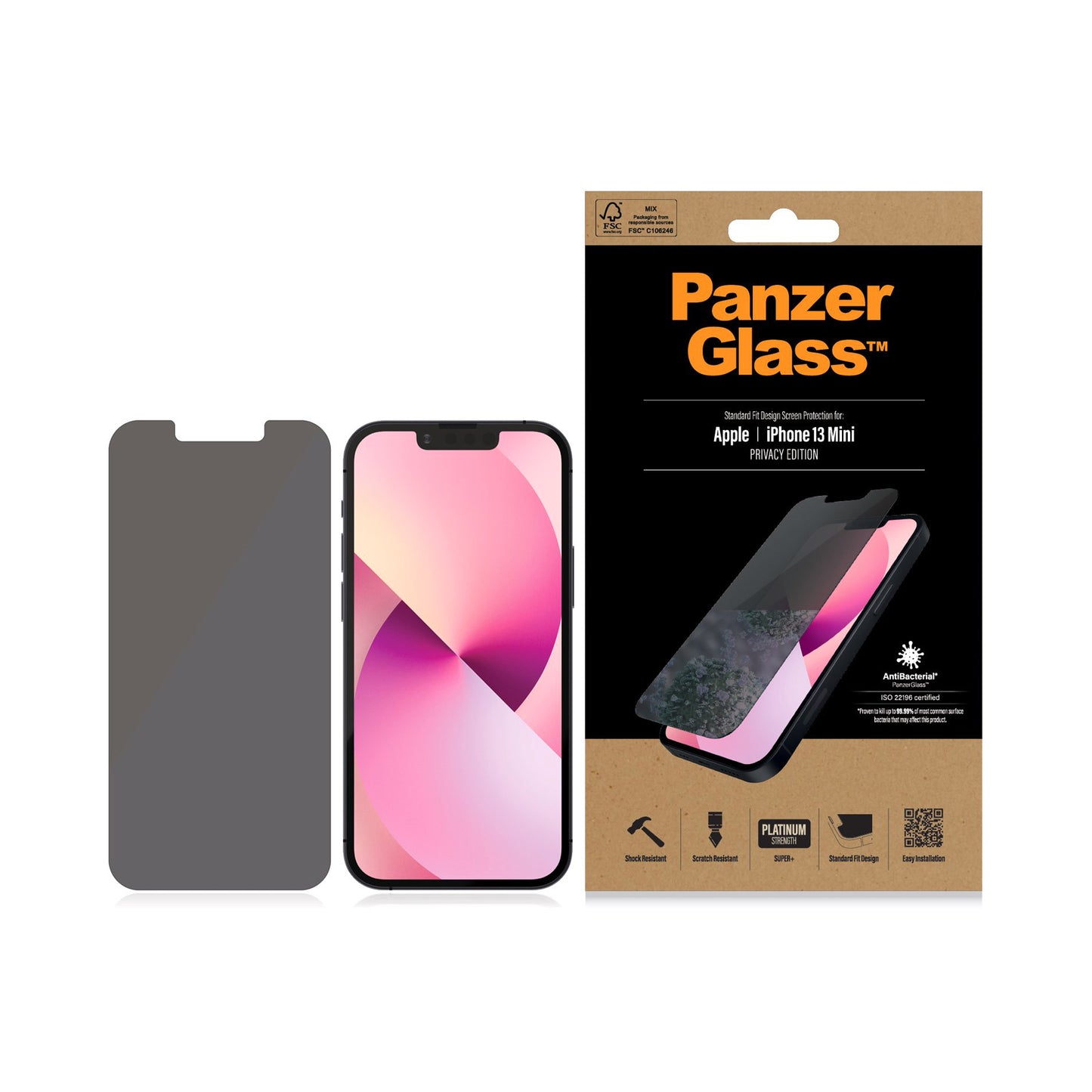 PANZERGLASS Standard Fit for iPhone 13 mini - Privacy