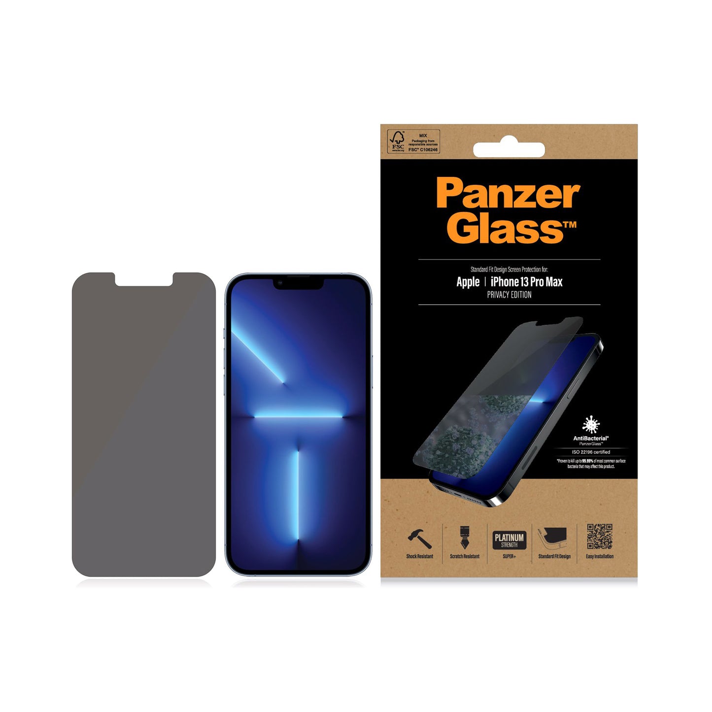 PANZERGLASS Standard Fit for iPhone 13 Pro Max - Privacy