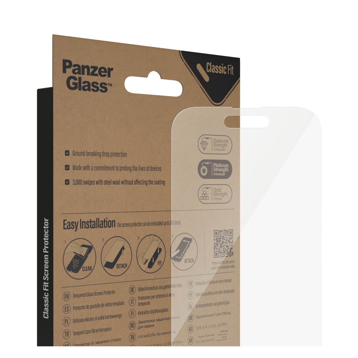PANZERGLASS Classic Fit for iPhone 14 Pro - Clear