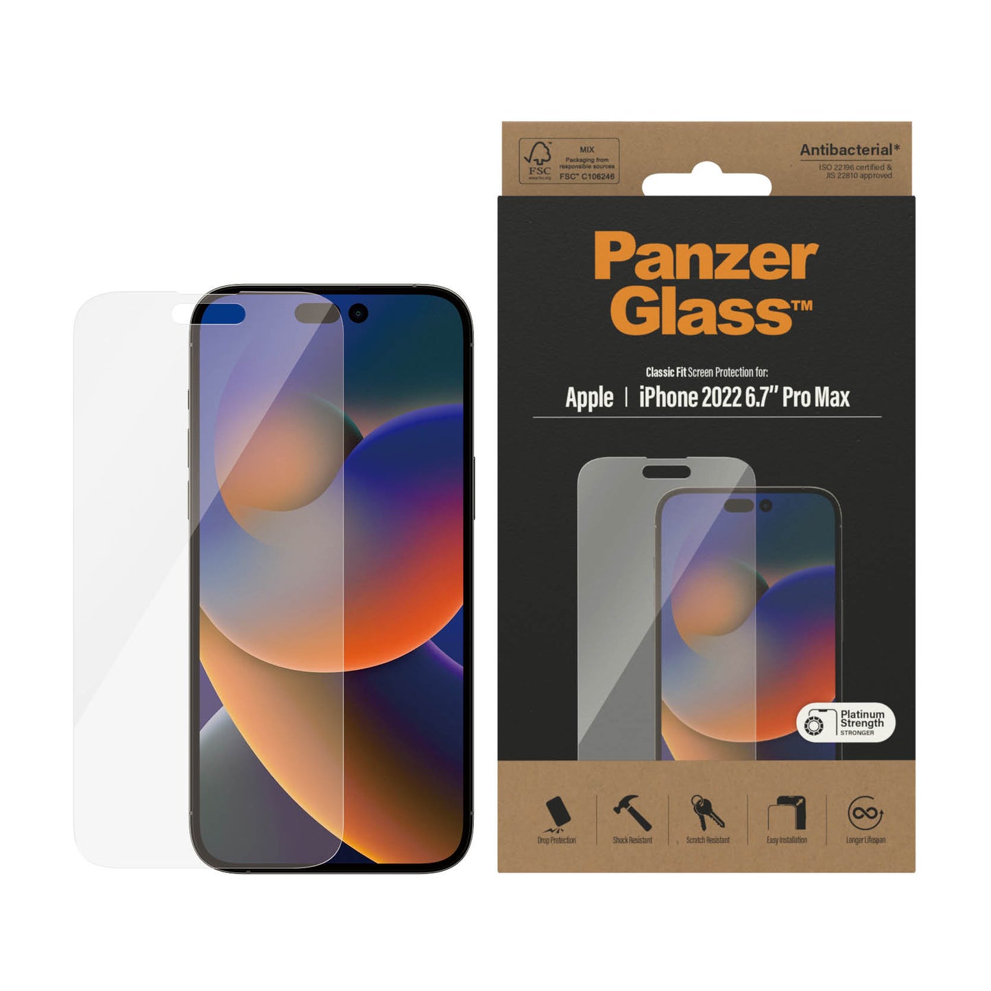 PANZERGLASS Classic Fit for iPhone 14 Pro Max - Clear