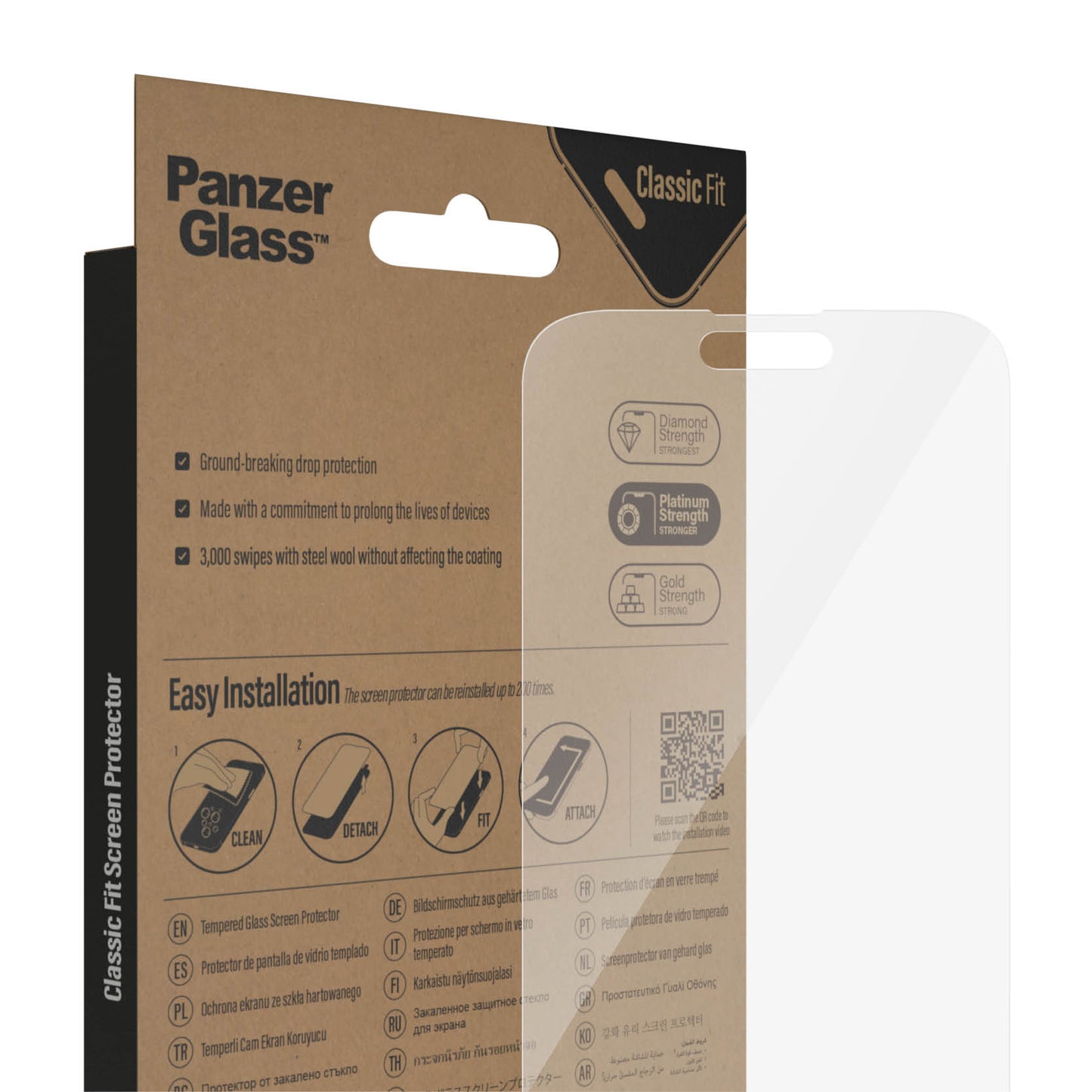 PANZERGLASS Classic Fit for iPhone 14 Pro Max - Clear