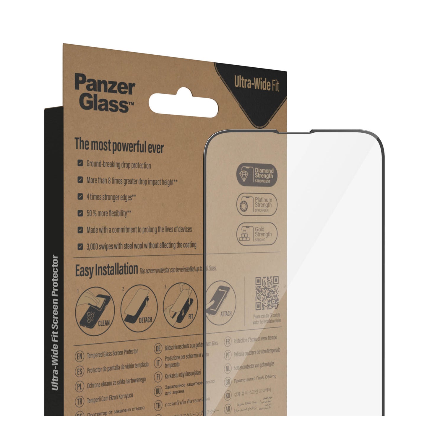 PANZERGLASS Ultra-Wide Fit for iPhone 14 - Clear