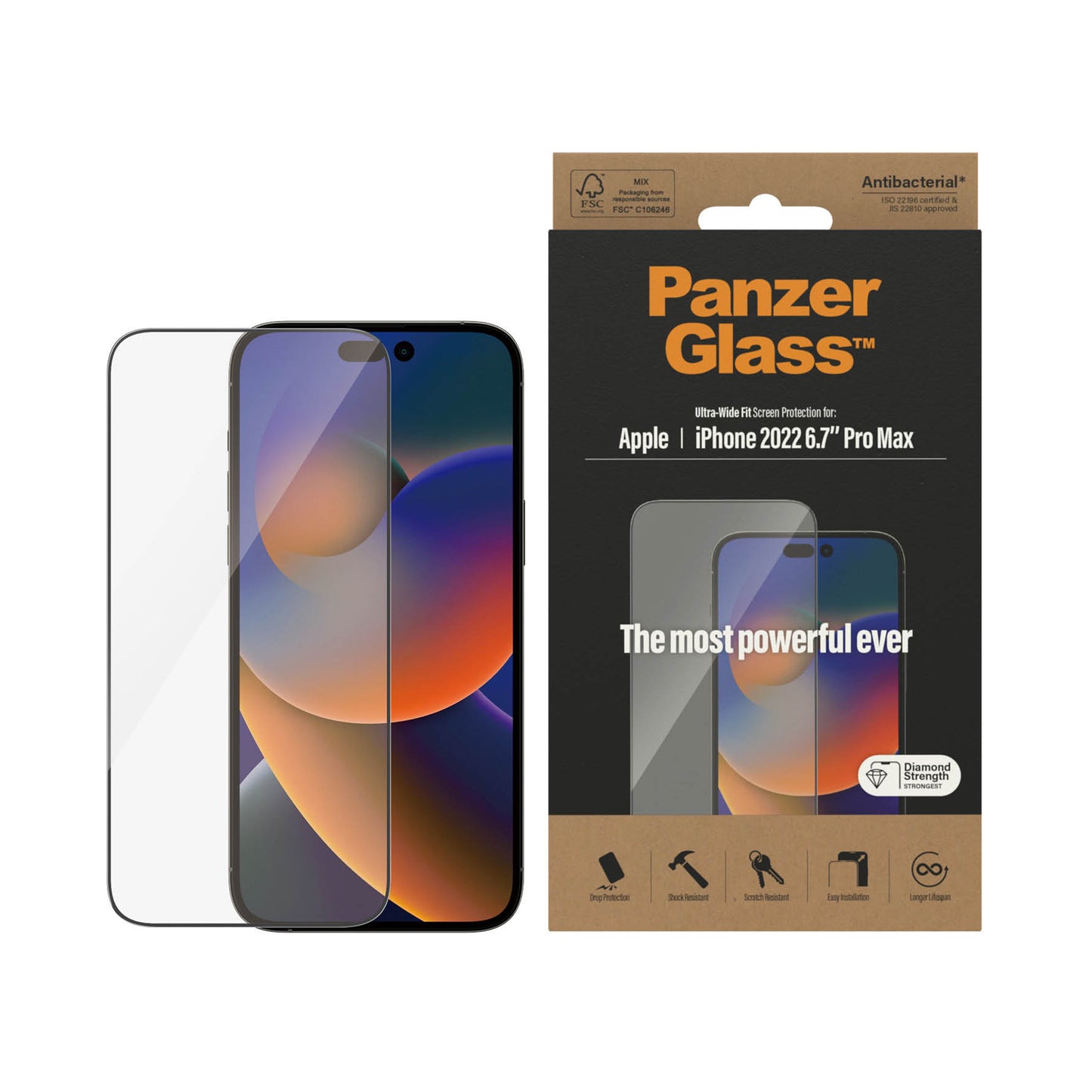 PANZERGLASS Ultra-Wide Fit for iPhone 14 Pro Max - Clear