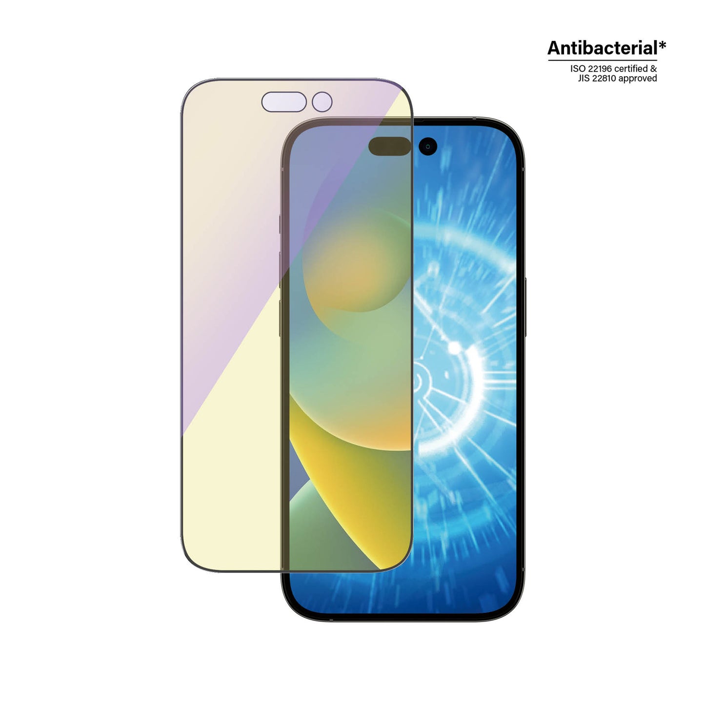 PANZERGLASS Ultra-Wide Fit Anti-Bluelight (wA) for iPhone 14 Pro - Clear